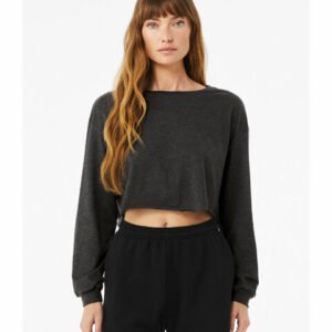 Bella + Canvas Fashion Ladies' Cropped Long Sleeve T-Shirt