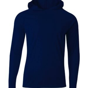 A4 Men's Cooling Performance Long Sleeve Hooded T-Shirt